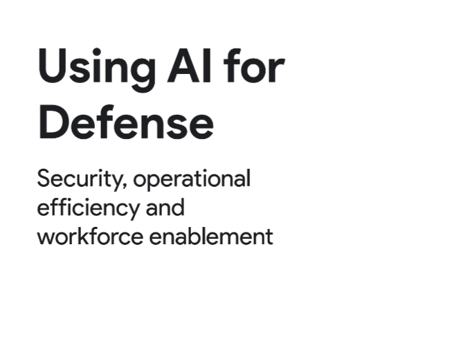 Using AI for Defense